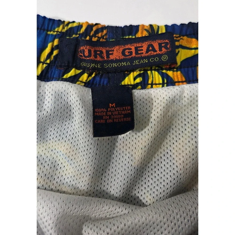 Sonoma Surf Gear Men's Tropical Floral Flame Board Shorts Swim Trunks Size‎ M